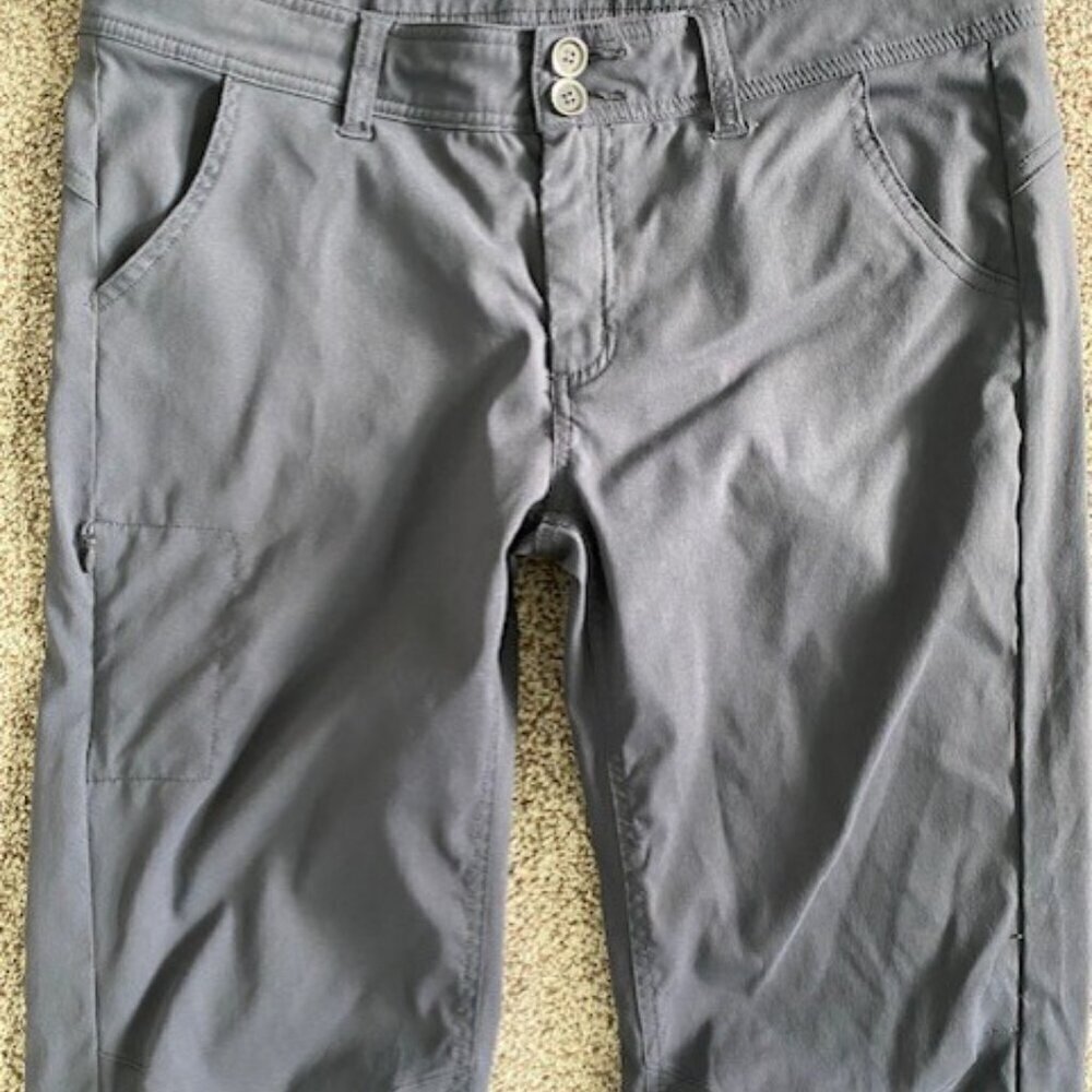 PRANA Halle Convertible Coal Grey/Gray Roll-up Pants 12 SHORT - Picture 5 of 16